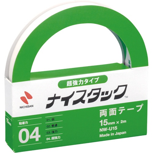 ニチバン　ナイスタック　両面テープ　超強力タイプ　大巻　１５ｍｍ×２ｍ　ＮＷ－Ｕ１５　１巻1