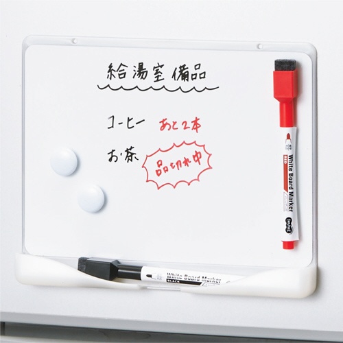 ＴＡＮＯＳＥＥ　イレーザー付ホワイトボードマーカー　細字・丸芯　黒　１本4