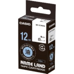 カシオ　ＮＡＭＥ　ＬＡＮＤ　油の付いている面にもしっかりはれるテープ　５．５ｍ　白／黒文字