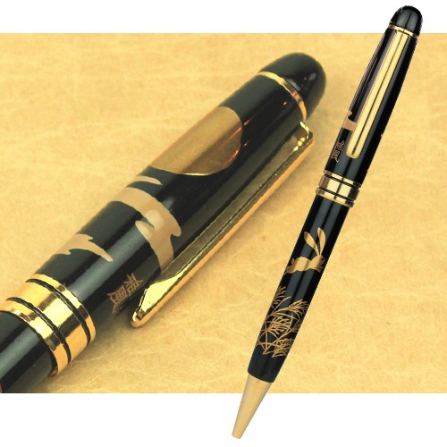 セキセイ　油性ボールペン　輪島塗　蒔絵　雅風　兎　ＡＸ－８８０４－００　１本1