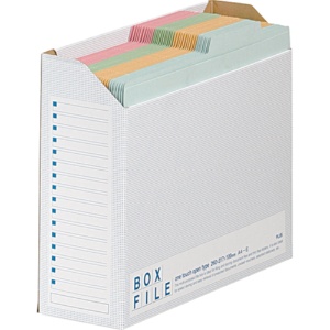 プラス　ボックスファイル　エコノミータイプ　Ｂ４ヨコ　背幅１００ｍｍ　ブルー　ＦＬ－０９８ＢＦ　１パック（５冊）2