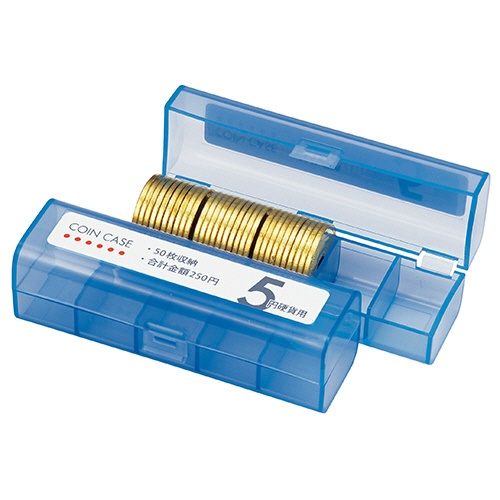 オープン工業　コインケース（５０枚収納）　５円硬貨用　青　Ｍ－５　１個1
