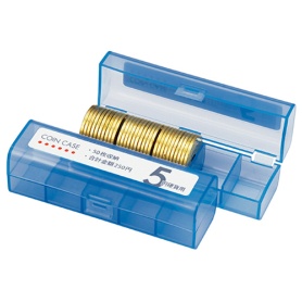 オープン工業　コインケース（５０枚収納）　５円硬貨用　青　Ｍ－５　１個