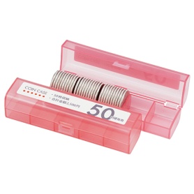 オープン工業　コインケース（５０枚収納）　５０円硬貨用　桃　Ｍ－５０　１個