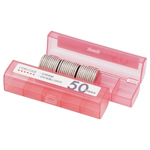 オープン工業　コインケース（５０枚収納）　５０円硬貨用　桃　Ｍ－５０　１個1