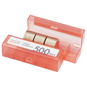 オープン工業　コインケース（５０枚収納）　５００円硬貨用　赤　Ｍ－５００　１個