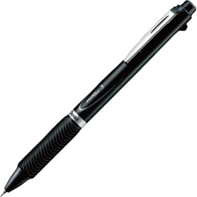 ぺんてる　エナージェル　３色ボールペン　（軸色：ブラック）　ＸＢＬＣ３５Ａ　１本