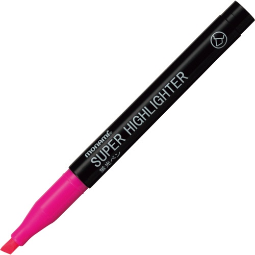 モナミ　蛍光ペン　ＳＵＰＥＲ　ＨＩＧＨＬＩＧＨＴＥＲ　桃　１８４０２　１本1