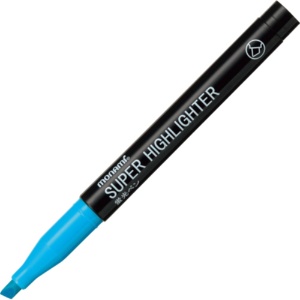 モナミ　蛍光ペン　ＳＵＰＥＲ　ＨＩＧＨＬＩＧＨＴＥＲ　水色　１８４０５　１本1