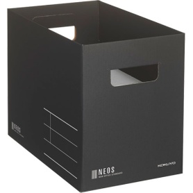 コクヨ　収納ボックス（ＮＥＯＳ）　Ｍサイズ　ブラック　Ａ４－ＮＥＭＢ－Ｄ　１個