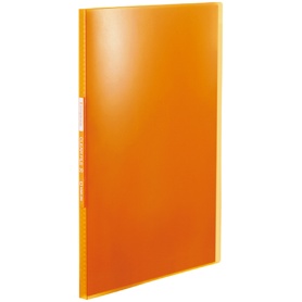 キングジム　シンプリーズ　クリアーファイル（透明）　Ａ４タテ　２０ポケット　背幅１２ｍｍ　オレンジ　ＴＨ１８４ＴＳＰＯ　１冊
