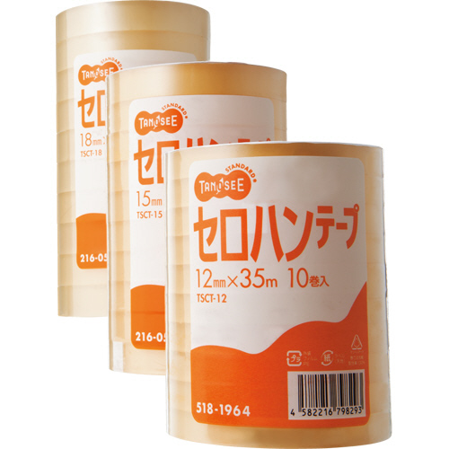 たのめーる】TANOSEE セロハンテープ 18mm×35m 1パック(10巻)の通販 たのめーる】TANOSEE セロハンテープ 18mm×35m 1パック(10巻)の通販