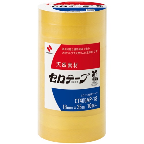 ニチバン　セロテープ　大巻　１８ｍｍ×３５ｍ　業務用パック　ＣＴ４０５ＡＰ－１８　１パック（１０巻）1