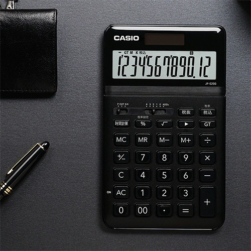 たのめーる】カシオ デザイン電卓 12桁 ジャストタイプ ブラック JF