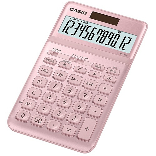 カシオ　デザイン電卓　１２桁　ジャストタイプ　ライトピンク　ＪＦ－Ｓ２００－ＰＫ－Ｎ　１台3