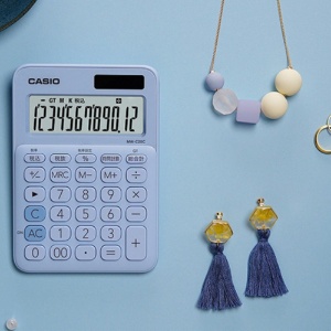 カシオ　カラフル電卓　ミニジャストタイプ　１２桁　ペールブルー　ＭＷ－Ｃ２０Ｃ－ＬＢ－Ｎ　１台4