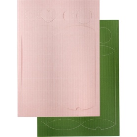 ヒサゴ　リップルボード　薄口　型抜き　ギフトＢＯＸ　ピンク・グリーン　ＲＢＵＴ４　１パック（２枚）