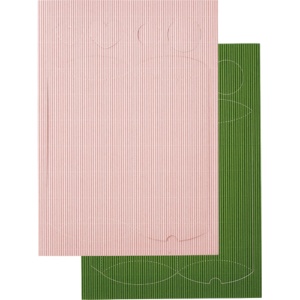 ヒサゴ　リップルボード　薄口　型抜き　ギフトＢＯＸ　ピンク・グリーン　ＲＢＵＴ４　１パック（２枚）1
