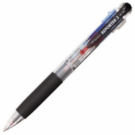 トンボ鉛筆　３色油性ボールペン　リポーター３　０.７ｍｍ　（軸色　透明）　ＢＣ－ＴＲＣ２０　１本