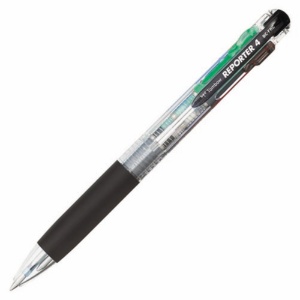 トンボ鉛筆　４色油性ボールペン　リポーター４　０.７ｍｍ　（軸色　透明）　ＢＣ－ＦＲＣ２０　１本1