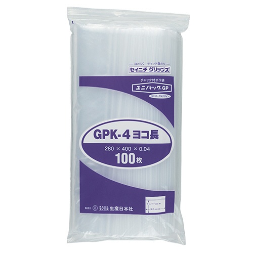 セイニチ　ユニパックＧＰ　ヨコ長タイプ　ヨコ４００×タテ２８０×厚み０．０４ｍｍ　ＧＰＫ－４ヨコナガ　１パック（１００枚）1
