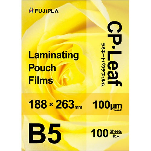 ヒサゴ　フジプラ　ラミネートフィルム　ＣＰリーフ　Ｂ５　１００μ　ＣＰ１０１８８２６Ｙ　１パック（１００枚）1
