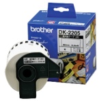 ブラザー　ＤＫテープ　長尺紙テープ（大）　６２ｍｍ×３０．４８ｍ　白／黒文字　ＤＫ－２２０５　１個
