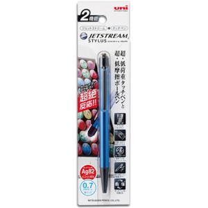 三菱鉛筆　ジェットストリーム　スタイラス　単色ボールペン＆タッチペン　０．７ｍｍ　黒　（軸色：シャイニーブルー）　ＳＸＮＴ８２３５０７Ｐ３３　１本2