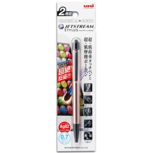 三菱鉛筆　ジェットストリーム　スタイラス　単色ボールペン＆タッチペン　０．７ｍｍ　黒　（軸色：ピンクゴールド）　ＳＸＮＴ８２３５０７Ｐ７４　１本2