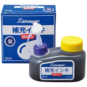 シヤチハタ　Ｘスタンパー　補充インキ　顔料系全般用　３０ｍｌ　紫　ＸＬＲ－３０　１個