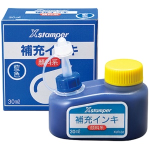 シヤチハタ　Ｘスタンパー　補充インキ　顔料系全般用　３０ｍｌ　藍色　ＸＬＲ－３０　１個1