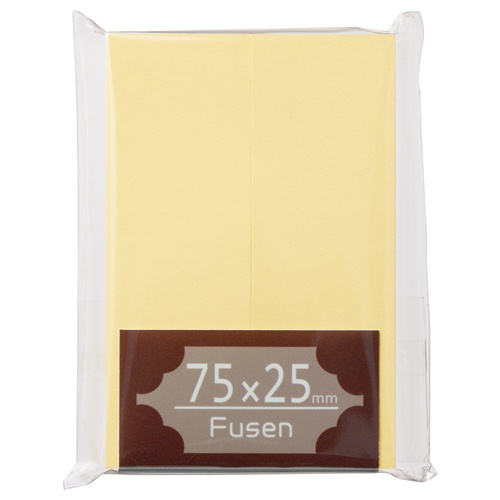 ＴＡＮＯＳＥＥ　ふせん　７５×２５ｍｍ　クリーム　１パック（２冊）1
