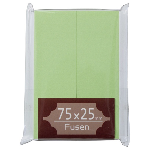 ＴＡＮＯＳＥＥ　ふせん　７５×２５ｍｍ　うぐいす　１パック（２冊）1