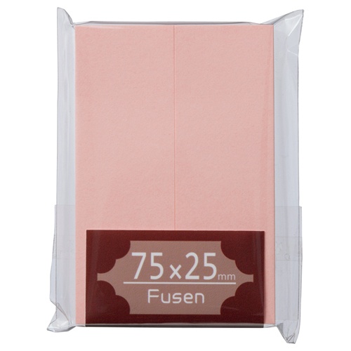 ＴＡＮＯＳＥＥ　ふせん　７５×２５ｍｍ　桃　１パック（２冊）1