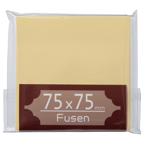 ＴＡＮＯＳＥＥ　ふせん　７５×７５ｍｍ　クリーム　１冊1