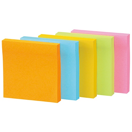 ３Ｍ　ポスト・イット　強粘着ノート　７５×７５ｍｍ　ネオンカラー５色　６５４－５ＳＳＡＮ　１パック（５冊）3