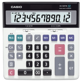 カシオ　ビジネス電卓　１２桁　デスクタイプ　ＤＳ－１２０ＴＷ　１台