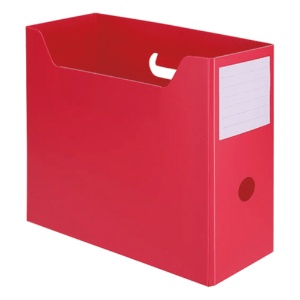 ＴＡＮＯＳＥＥ　ＰＰ製ボックスファイル（組み立て式）　Ａ４ヨコ　背幅１０３ｍｍ　レッド　１個1