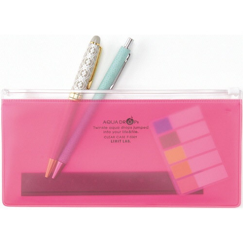 リヒトラブ　ＡＱＵＡ　ＤＲＯＰｓ　クリヤーケース　ＰＥＮ（通帳）　乳白　Ｆ－５３０１－１　１枚2