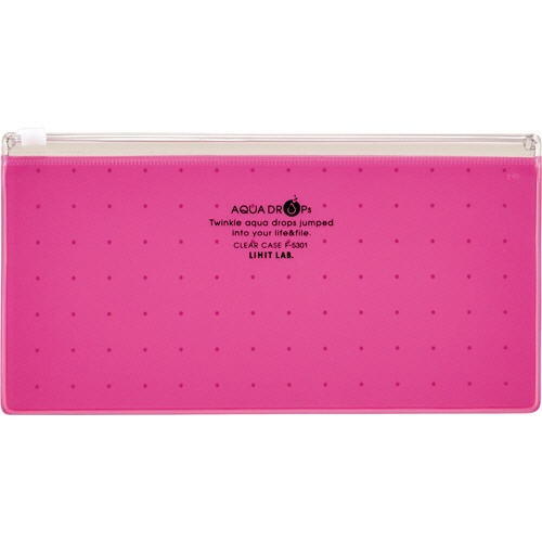 リヒトラブ　ＡＱＵＡ　ＤＲＯＰｓ　クリヤーケース　ＰＥＮ（通帳）　赤　Ｆ－５３０１－３　１枚1