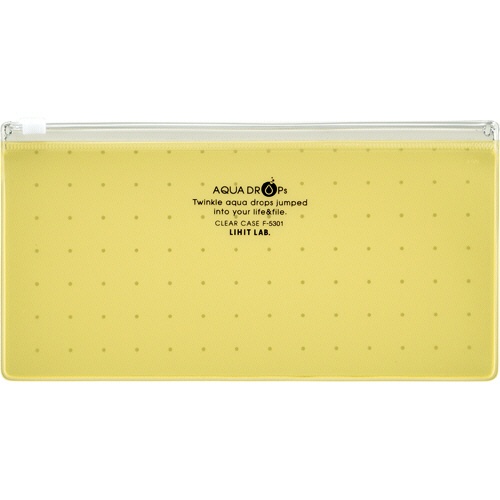 リヒトラブ　ＡＱＵＡ　ＤＲＯＰｓ　クリヤーケース　ＰＥＮ（通帳）　黄　Ｆ－５３０１－５　１枚1