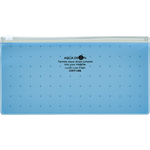 リヒトラブ　ＡＱＵＡ　ＤＲＯＰｓ　クリヤーケース　ＰＥＮ（通帳）　青　Ｆ－５３０１－８　１枚1