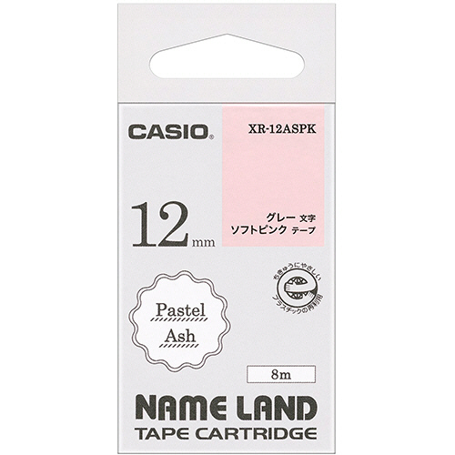 たのめーる】カシオ NAME LAND パステルアッシュテープ 12mm ソフト 