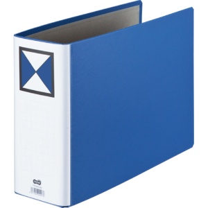 ＴＡＮＯＳＥＥ　両開きパイプ式ファイル　Ａ４ヨコ　６００枚収容　６０ｍｍとじ　背幅７２ｍｍ　青　１冊1