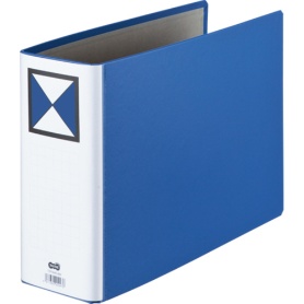 ＴＡＮＯＳＥＥ　両開きパイプ式ファイル　Ａ４ヨコ　６００枚収容　６０ｍｍとじ　背幅７２ｍｍ　青　１冊