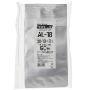 セイニチ　ラミジップ（チャック付アルミ袋）　スタンドタイプ　ヨコ１８０×タテ２６０（ガゼット幅５３）ｍｍ　シルバー　ＡＬ－１８　１パック（５０枚）