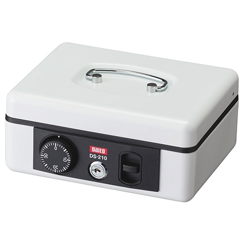 ダイト　手提金庫　Ａ６　ホワイト　ＤＳ－２１０Ｗ　１台1