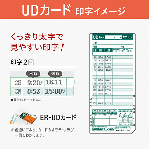 たのめーる】マックス タイムレコーダ ホワイト 電波時計付