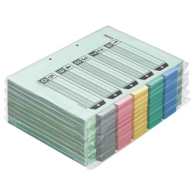 コクヨ　カラー仕切カード（ファイル用・５山見出し）　Ａ４タテ　２穴　５色＋扉紙　シキ－１４０　１パック（１００組）