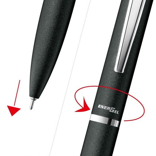 ぺんてる　ゲルインキボールペン　エナージェル　フィログラフィ　０．５ｍｍ　黒　（軸色：ターコイズブルー）　ＢＬＮ２００５Ｓ　１本2